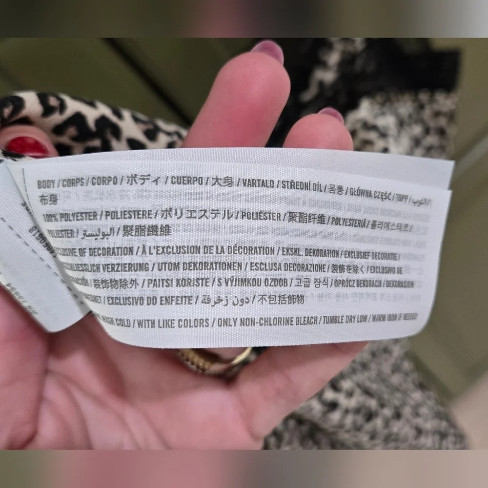 Abercrombie & Fitch satin lace cheetah print camisole top - Picture 6 of 6